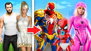 Adopted By SPIDERMAN FAMILY In GTA 5!