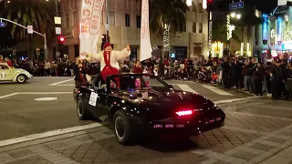 Rebecca Holden (April Curtis)  & KITT from Knight Rider in the Hollywood Christmas Parade 2019