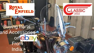 Royal Enfield Classic 350,  buying parts and accessories from India on Ebay.