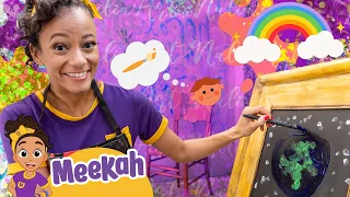 Meekah Builds a Tower of Blocks and Paints | Educational Videos for Kids | Blippi and Meekah Kids TV