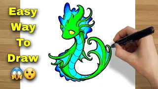 How To Draw a Dragon - Dragon Drawing Easy