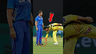 MS Dhoni touch Sachin Tendulkar feet After MI vs CSK Match