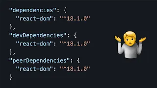 dependencies vs devDependencies vs peerDependencies in package.json