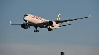 Ethiopian Airbus A350-900 landing at Toronto Pearson - YYZ - *4K*