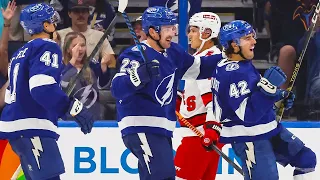 Dave Mishkin calls Lightning vs Hurricanes highlights (2023 Preseason)