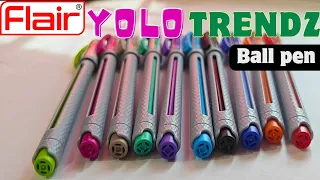 flair YOLO Trendz multi colour Ball pen| Honest Review| pack of 10😊