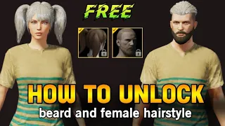 How to unlock beard and female hairstyle for free in Bgmi ? | bgmi me free me hairstyle kaise le |