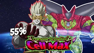 55% STR SUPER HEARTS VS FEARSOME ACTIVATION! CELL MAX EVENT: DBZ DOKKAN BATTLE