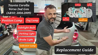 How to change stop lamp on Toyota Corolla Verso #taillight