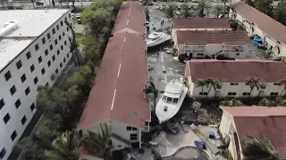 Boats wash ashore in Fort Myers after Hurricane Ian