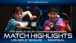 Yuna Ojio vs Yan Yutong | U15 GS-SF | ITTF World Youth Championships 2023