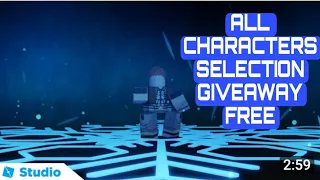 Character Selection (GIVEAWAY) Free in Roblox Studio