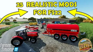 25 Must Have!! Realistic Mods For Farming Simulator 22 (PC ONLY)