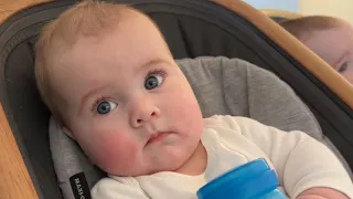 Adorable baby gets a fright and his mood spoiled after mom sneezes mid-conversation || WooGlobe