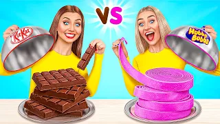 Tantangan Permen Karet VS Makanan Coklat | Pertempuran Makanan Choco DO