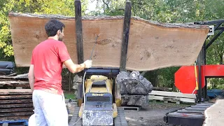 Slabs of Wormy White Oak [with actual worms]