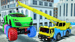 Monster Truck vs Monster Fire Truck | Wheel City Heroes (WCH) Police Truck Cartoon