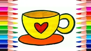 Bolalar uchun Chashka rasm chizish/Drawing Cup Tea for children/Рисование Чашка для детей