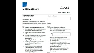 Přijímačky CERMAT 2021 – matematika čtyřleté obory, 2. termín (řešení)