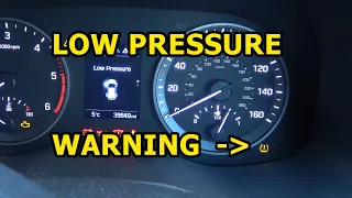 How to reset the tire/tyre Pressure Warning Light on a Hyundai