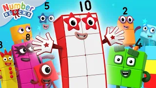 Aprenda a Contar com as Cores | Aprenda a contar | Numberblocks em Português Brasil