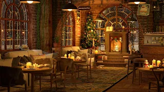 Cozy Christmas Coffee Shop Ambience 🎄 Piano Jazz Music for Relaxing, Studying and Working