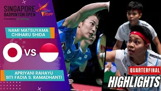 Matsuyama/Shida (JPN) vs Rahayu/Ramadhanti (INA) - QF | Singapore Open 2024