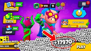 I Got 17970 TOKENS NONSTOP With BIODOME! 45 TIERS Brawl Pass + Box Opening - Brawl Stars