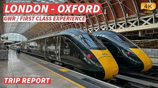 【4K】London Paddington to Oxford - GWR 1st Class Experience - With Captions【CC】
