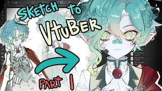 { Making of Vtuber Model || ILLUSTRATION [ Royalty ] 👑 PART 1