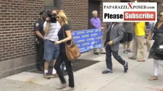 Lisa Kudrow arrives to The Late Show with David Letterman in New York