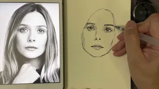 Draw Elizabeth Olsen in 10 minutes