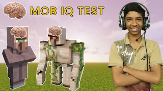 Testing Minecraft Mob IQ To See If They're Smart | MINECRAFT  IQ TEST | MINECRAFT HINDI GAMEPLAY