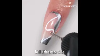 Metallic Swirl Nail Art BORN PRETTY