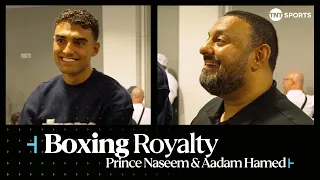 Boxing royalty 👑 🥊 Prince Naseem Hamed & son Aadam Hamed ahead of professional debut | #UsykDubois