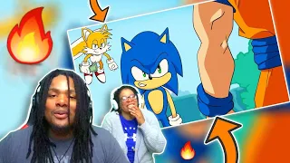 Couple Reacts!: Sonic vs Goku Rap Battle! by SSJ9k🔥😂