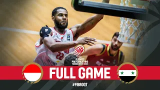 Indonesia v Syria | Full Basketball Game | FIBA Olympic Pre-Qualifying Tournament 2023 Syria