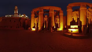 Luxor Temple First Court (night), Egypt - (360 VR CaveCam)