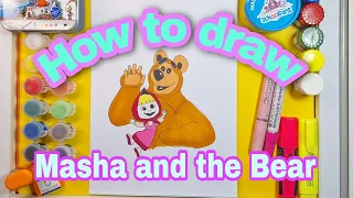 Draw and Color Masha from Masha and the Bear 👧🏼🐻 Drawings for Kids