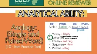 CIVIL SERVICE EXAM | Analytical Ability: Word Analogy | CSE Online Reviewer