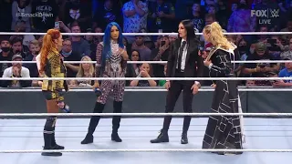 Becky Lynch & Charlotte Flair Title Exchange + Sasha Banks Interrupts