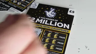 £2 million pound black & gold scratch cards £25 play