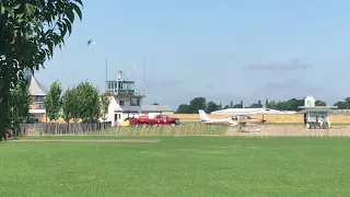 Sywell Buchon caught in cross wind