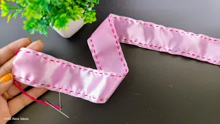 Super Easy 💕💕💕Ribbon Flower making  | Easy Sewing Hack | Hand Embroidery Flower