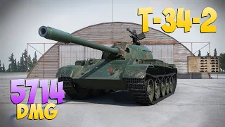 T-34-2 - 4 Frags 5.7K Damage - Rare! - World Of Tanks