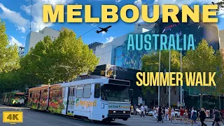 Melbourne Summer Walk 4K |Incredible Melbourne 4k