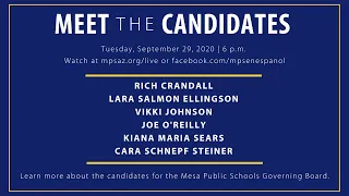 Meet the Governing Board Candidates Public Forum - September 29, 2020