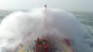 Tanker Facing Storm Force 12 (North Sea)