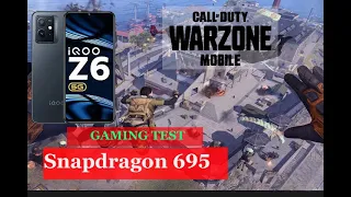 IQOO Z6 5G ( Snapdragon 695 )  Warzone Mobile GAMING TEST