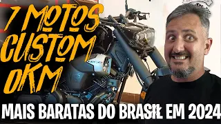7 motos CUSTOM ZERO KM MAIS BARATAS no BRASIL em 2024